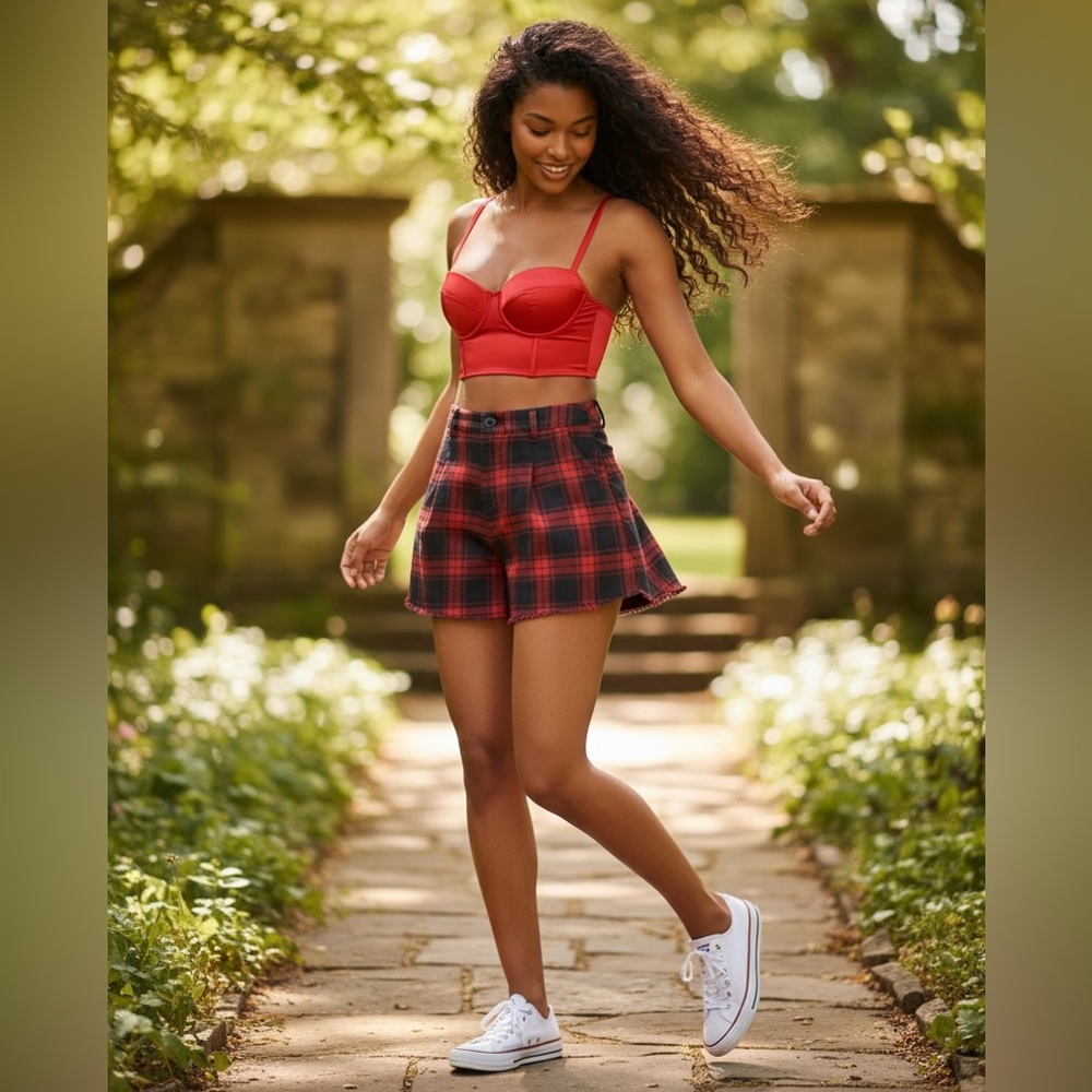 Auden Vibrant Red Satin Bra